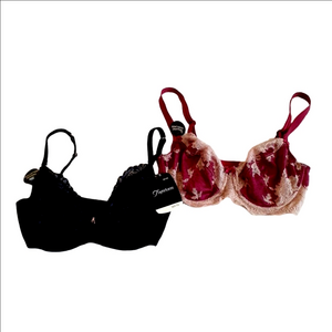 Fayreform Women's Size 32E Lace Underwire Bras 2 Pack NWT